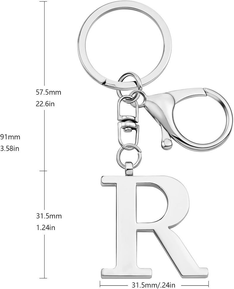 LAXPICOL سلسلة مفاتيح حرف A-Z من الذهب لحقائب النساء، زينة حقائب، زينة محفظة، سلسلة مفاتيح حرف معدني - Image 3